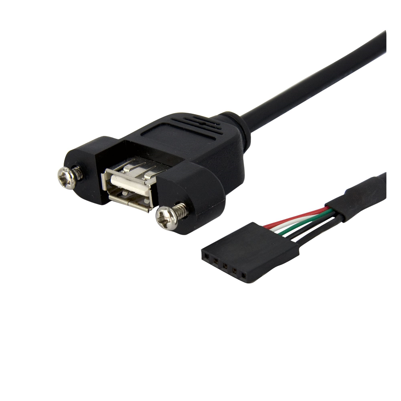 You Recently Viewed StarTech USBPNLAFHD1 1 ft Panel Mount USB Cable - USB A to Motherboard Header Cable F/F Image
